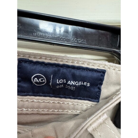 AG SUEDED SATEEN EVERETT SLIM STRAIGHT ITALIAN STRETCH SATEEN BROWN PANTS 36X32 - Picture 4 of 6